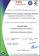 Certificates Of Bio Herb Egypt For Export